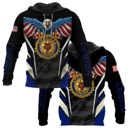 Eagle And American Legion United States Veteran All Over Prints BLVET24924A1HD - Hoodie