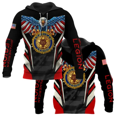 Eagle And American Legion United States Veteran All Over Prints BLVET24924A2HD - Hoodie