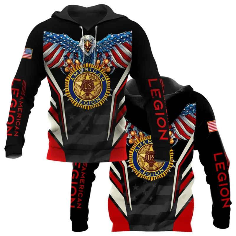 Eagle And American Legion United States Veteran All Over Prints BLVET24924A2HD - Hoodie