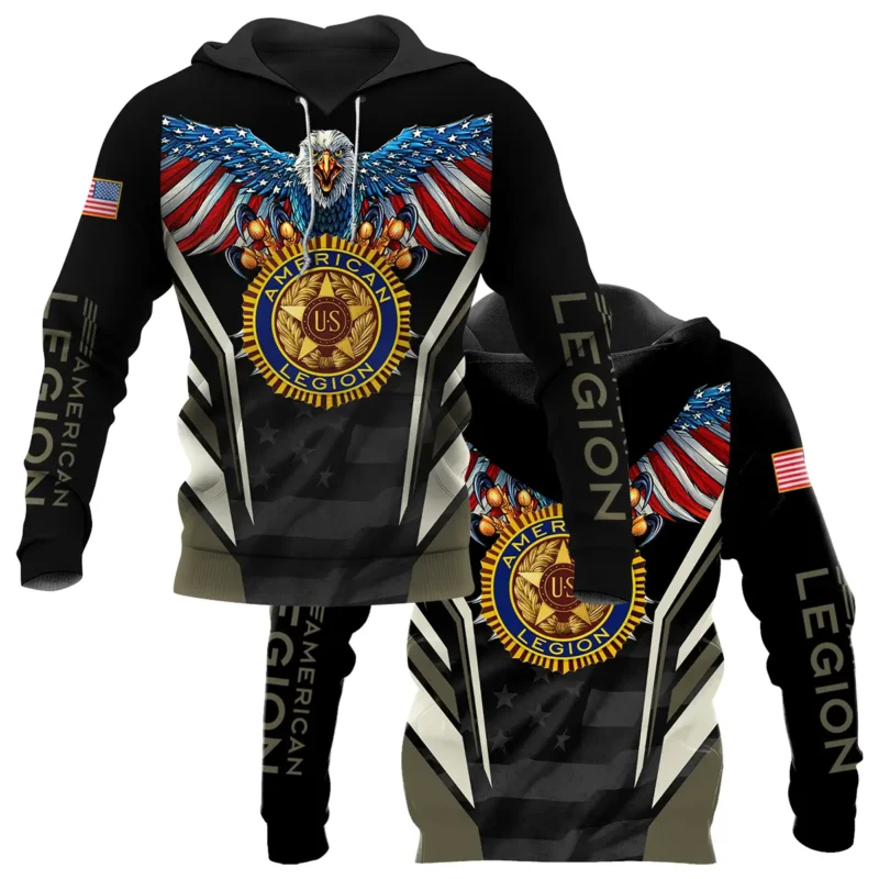 Eagle And American Legion United States Veteran All Over Prints BLVET24924A4HD - Hoodie