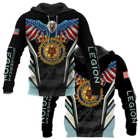 Eagle And American Legion United States Veteran All Over Prints BLVET24924A5HD - Hoodie