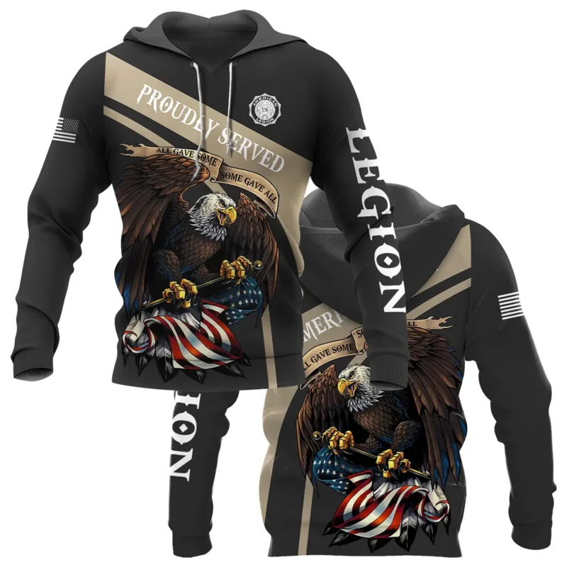 Proudly Served All Gave Some SGA American Legion United States Veteran All Over Prints BLVET24924C4HD - Hoodie