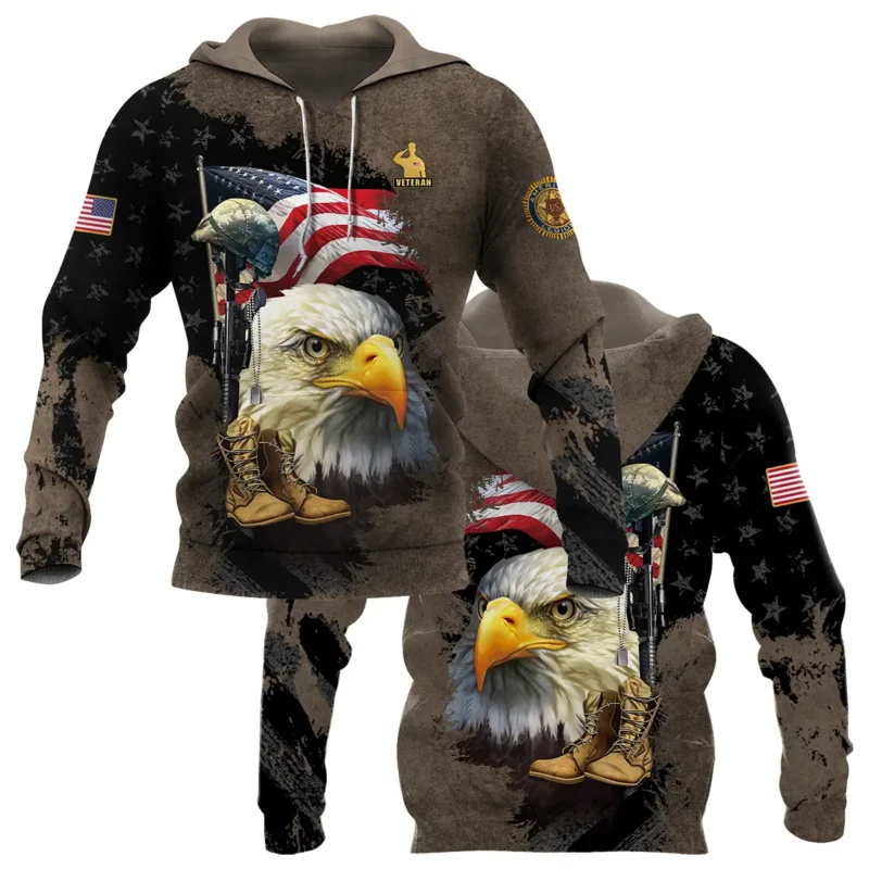 Eagle Helmet Boots American Legion United States Veteran All Over Prints BLVET24924E3HD - Hoodie