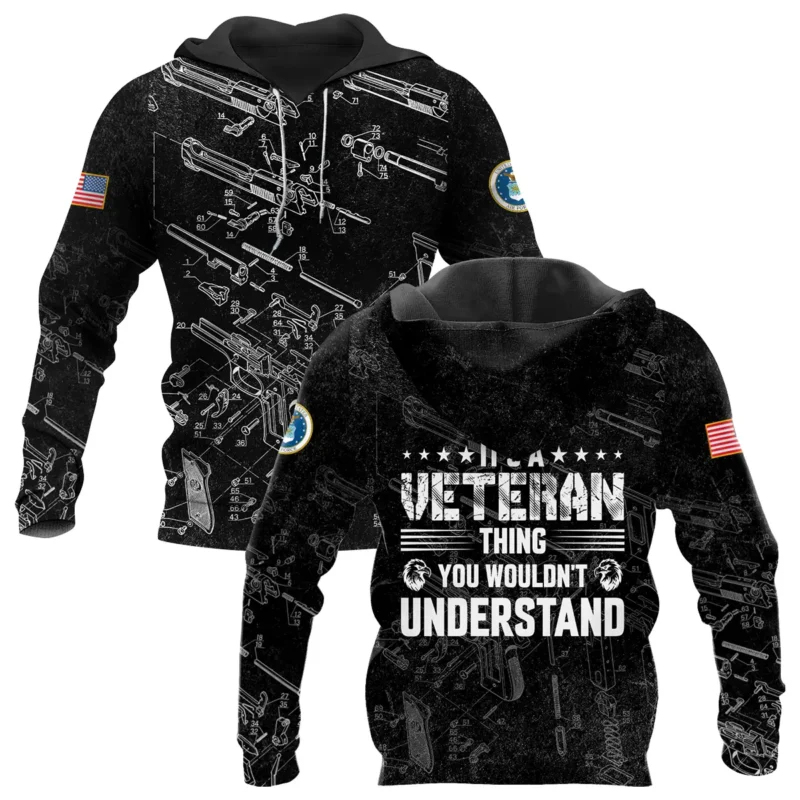 It's A Veteran Thing You Wouldn't Understand Bullet Dissection U.S. Air Force All Over Prints BLVTR21924A1AFHD - Hoodie