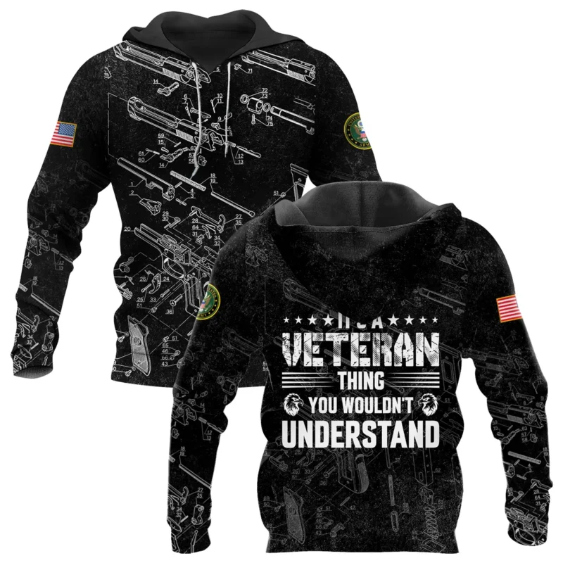 It's A Veteran Thing You Wouldn't Understand Bullet Dissection U.S. Army All Over Prints BLVTR21924A1AMHD - Hoodie