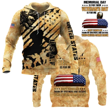 Memorial Day Is For Them Veteran's Day Is For Me U.S. Air Force All Over Prints BLVTR21924A3AFHD - Hoodie