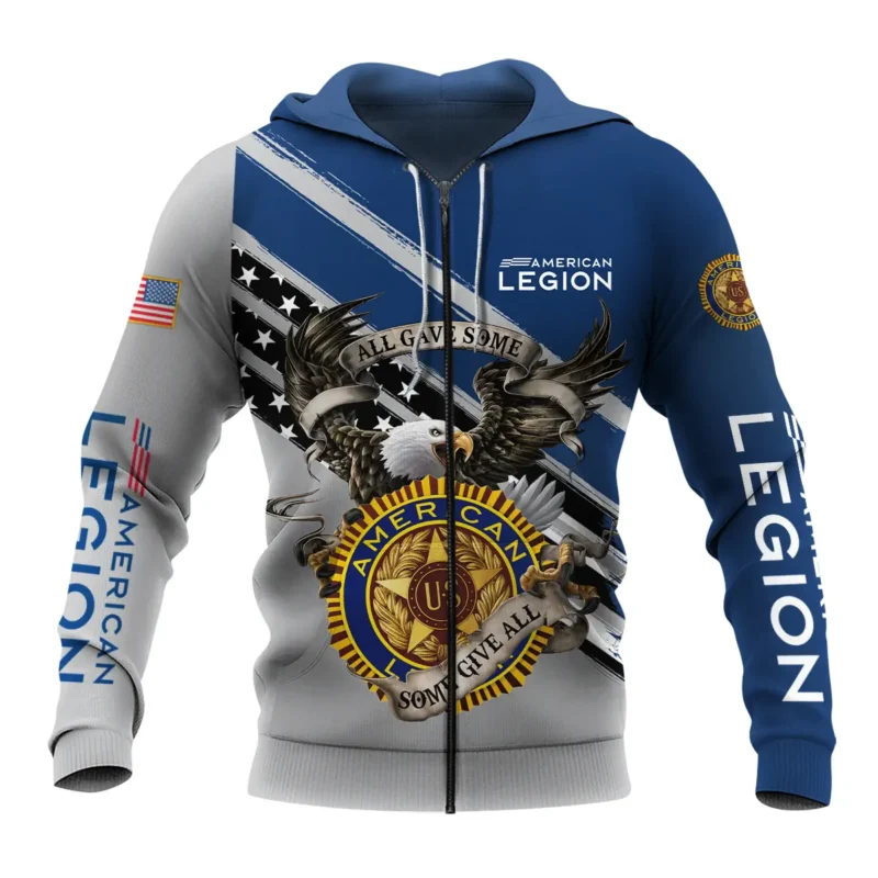 All Gave Some Some Gave All American Legion United States Veteran All Over Prints BLVET24924B1ZHD - Zip Hoodie