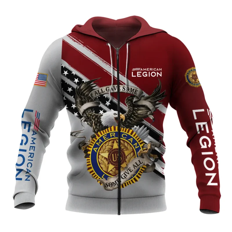 All Gave Some Some Gave All American Legion United States Veteran All Over Prints BLVET24924B2ZHD - Zip Hoodie