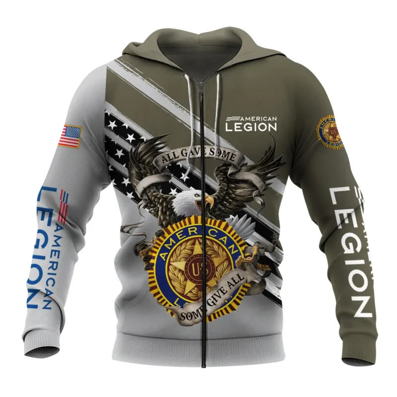 All Gave Some Some Gave All American Legion United States Veteran All Over Prints BLVET24924B4ZHD - Zip Hoodie