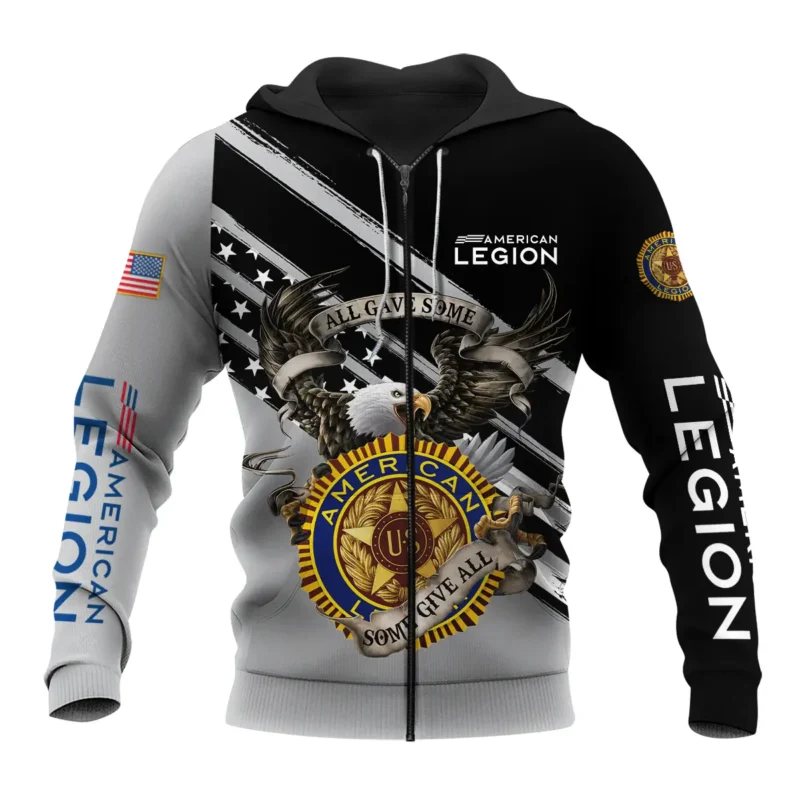 All Gave Some Some Gave All American Legion United States Veteran All Over Prints BLVET24924B5ZHD - Zip Hoodie