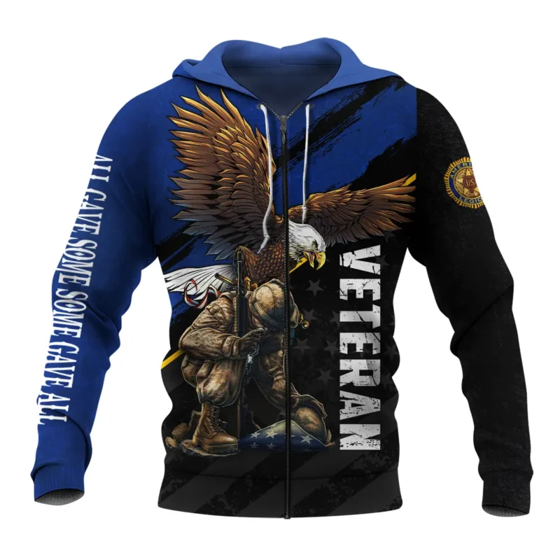 All Gave Some Some Gave All American Legion United States Veteran All Over Prints BLVET24924D1ZHD - Zip Hoodie