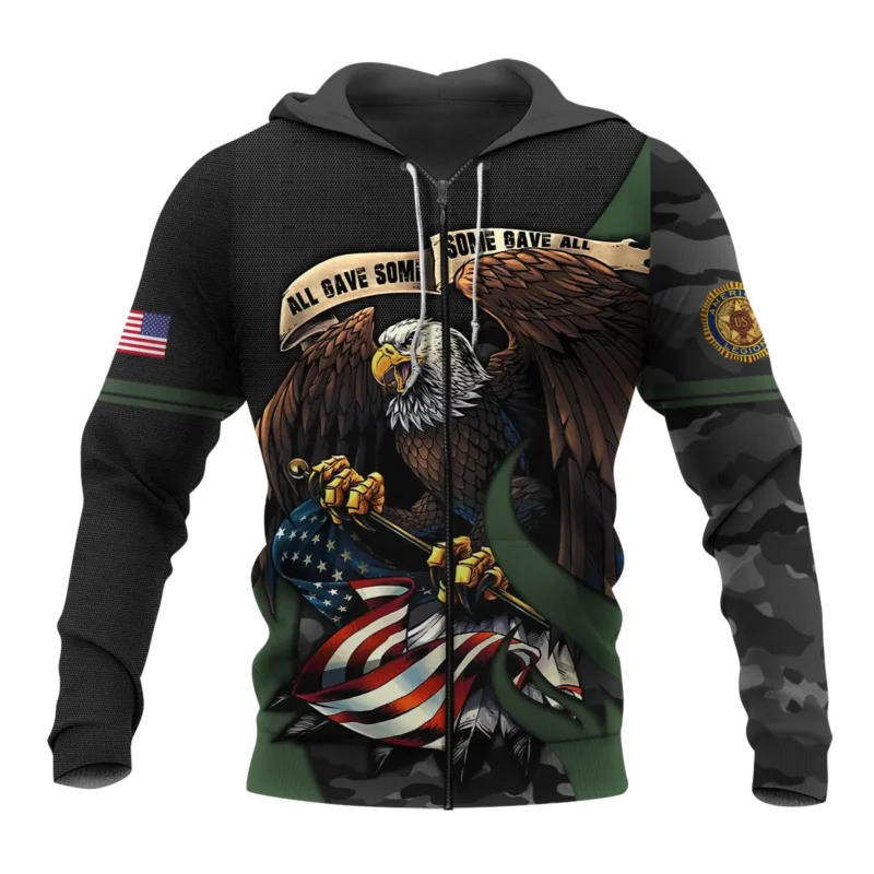 All Gave Some Some Gave All American Legion United States Veteran All Over Prints BLVET24924F3ZHD - Zip Hoodie