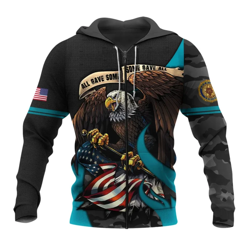 All Gave Some Some Gave All American Legion United States Veteran All Over Prints BLVET24924F5ZHD - Zip Hoodie