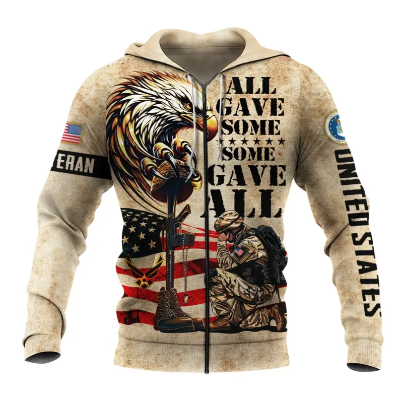 Honor The Fallen All Gave Some Some Gave All U.S. Air Force All Over Prints BLVTR19924A3AFZHD - Zip Hoodie