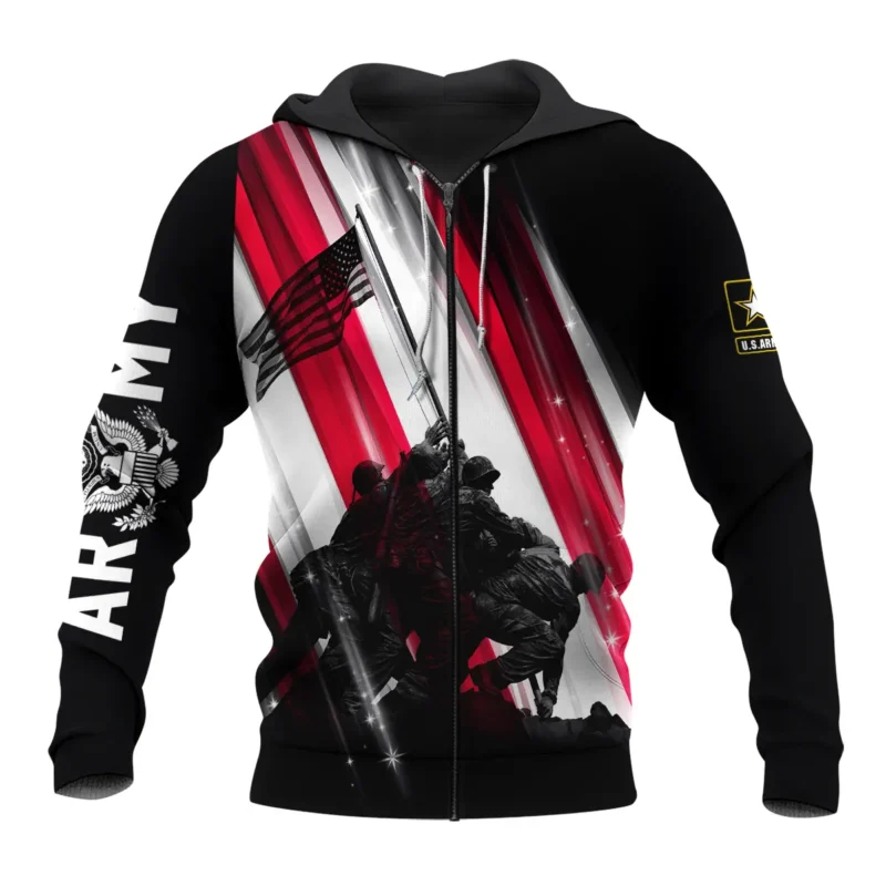 Raising the Flag U.S. Army All Over Prints BLVTR20924A2AMZHD - Zip Hoodie