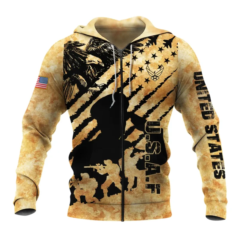 Memorial Day Is For Them Veteran's Day Is For Me U.S. Air Force All Over Prints BLVTR21924A3AFZHD - Zip Hoodie