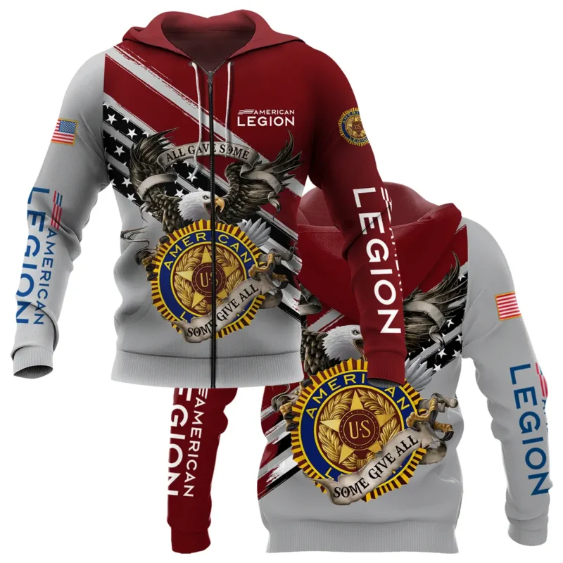 All Gave Some Some Gave All American Legion United States Veteran All Over Prints BLVET24924B2ZHD - Zip Hoodie