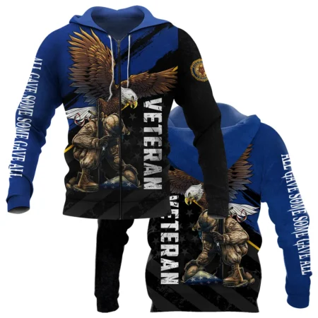 All Gave Some Some Gave All American Legion United States Veteran All Over Prints BLVET24924D1ZHD - Zip Hoodie