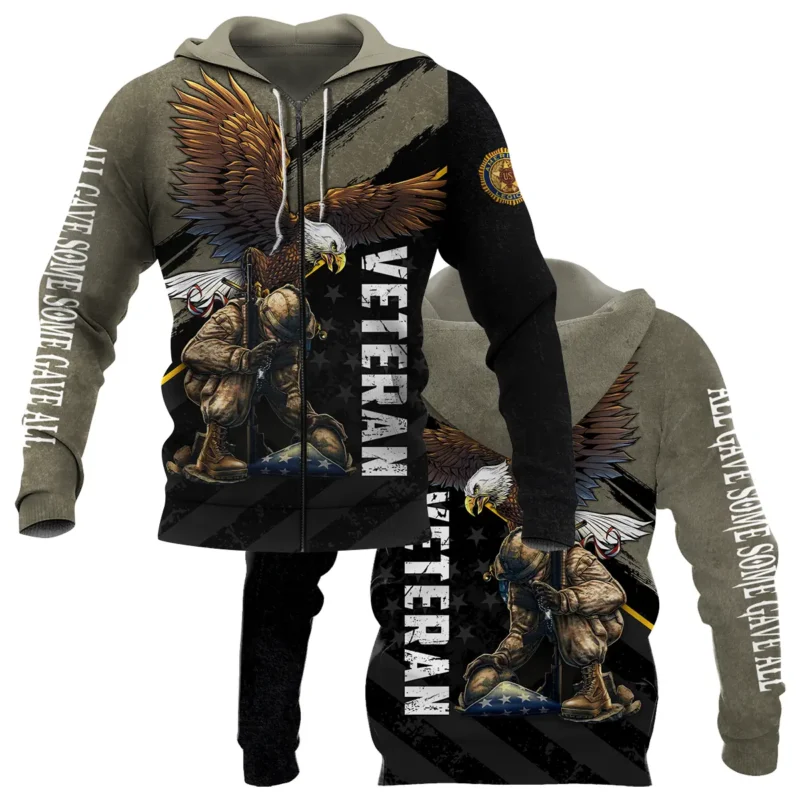 All Gave Some Some Gave All American Legion United States Veteran All Over Prints BLVET24924D3ZHD - Zip Hoodie