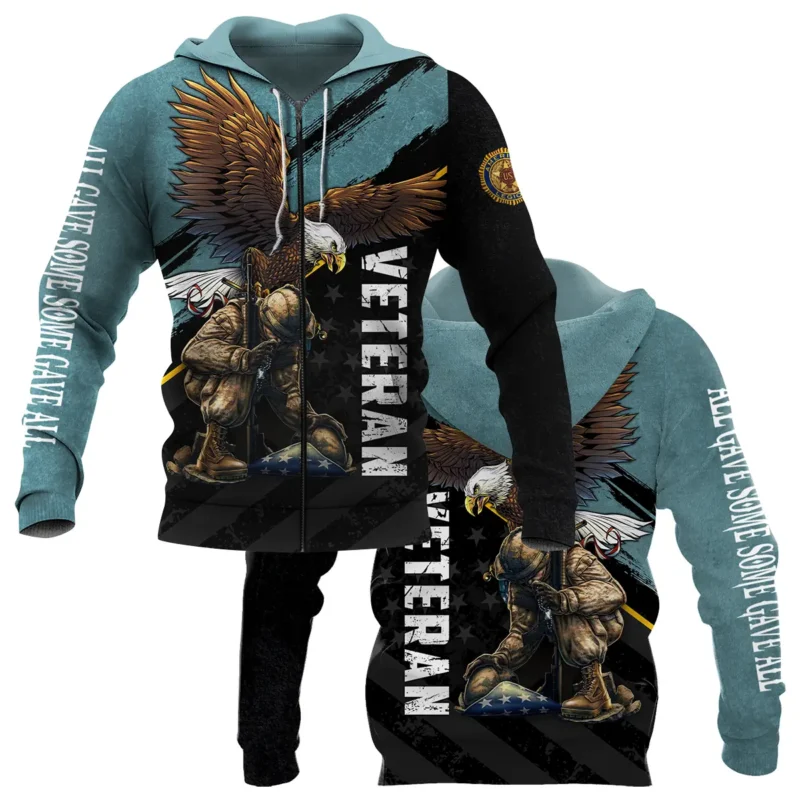 All Gave Some Some Gave All American Legion United States Veteran All Over Prints BLVET24924D5ZHD - Zip Hoodie