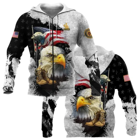 Eagle Helmet Boots American Legion United States Veteran All Over Prints BLVET24924E4ZHD - Zip Hoodie