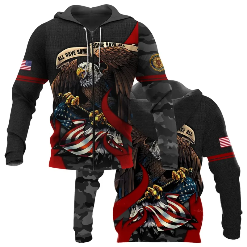 All Gave Some Some Gave All American Legion United States Veteran All Over Prints BLVET24924F2ZHD - Zip Hoodie