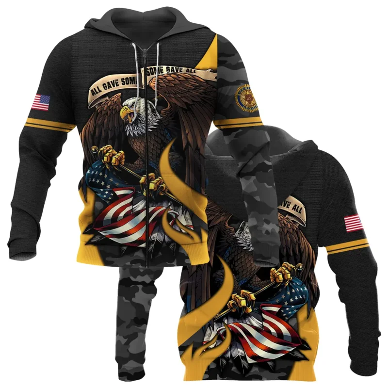 All Gave Some Some Gave All American Legion United States Veteran All Over Prints BLVET24924F4ZHD - Zip Hoodie