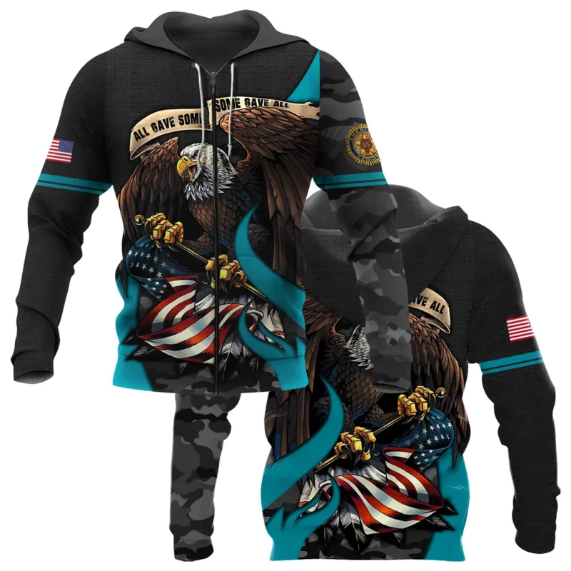 All Gave Some Some Gave All American Legion United States Veteran All Over Prints BLVET24924F5ZHD - Zip Hoodie