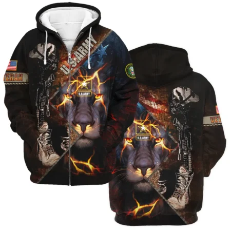 Helmet Rifle Boots Lion U.S. Army All Over Prints BLVTR17924A2AMZHD - Zip Hoodie