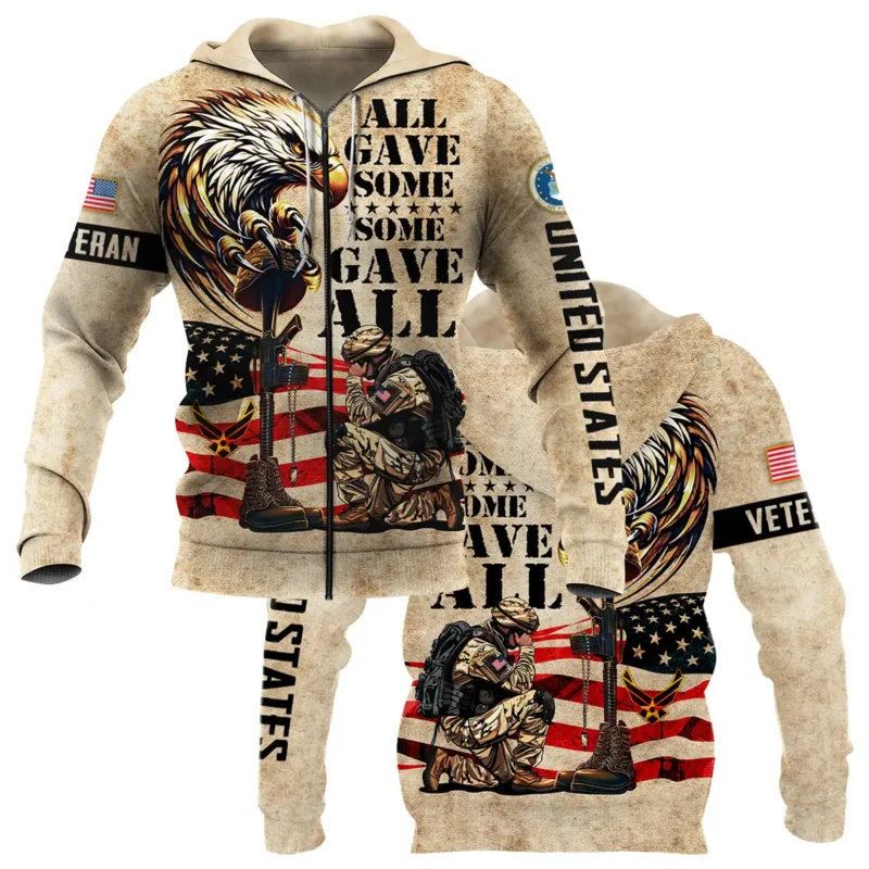 Honor The Fallen All Gave Some Some Gave All U.S. Air Force All Over Prints BLVTR19924A3AFZHD - Zip Hoodie