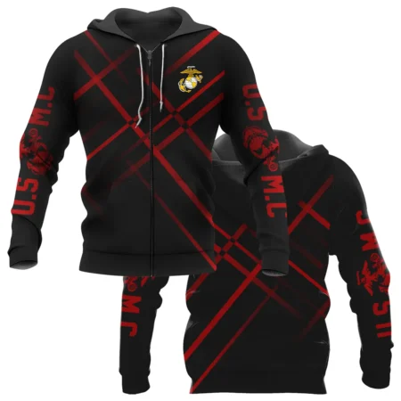 Veteran Pride - Honoring Legacy U.S. Marine Corps All Over Prints BLVTR20924A1MCZHD - Zip Hoodie