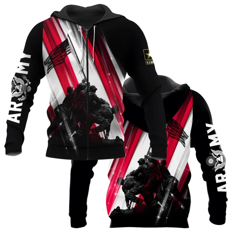 Raising the Flag U.S. Army All Over Prints BLVTR20924A2AMZHD - Zip Hoodie