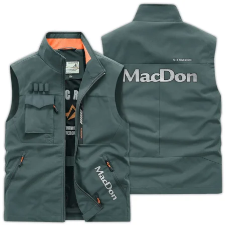 MacDon Unique Logo Collection For Farmer Tractor Lovers Outdoor Vest BLF8424A013