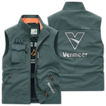 Vermeer Unique Logo Collection For Farmer Tractor Lovers Outdoor Vest BLF8424A023