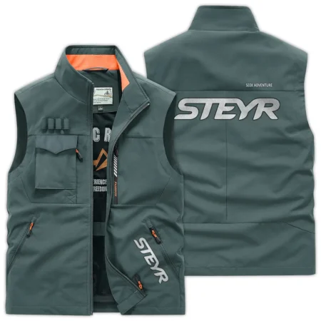 Steyr Unique Logo Collection For Farmer Tractor Lovers Outdoor Vest BLF8424A053