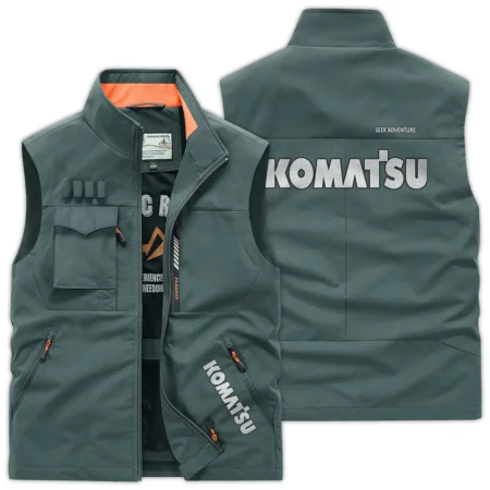 Komatsu Unique Logo Collection For Farmer Tractor Lovers Outdoor Vest BLF8424A103