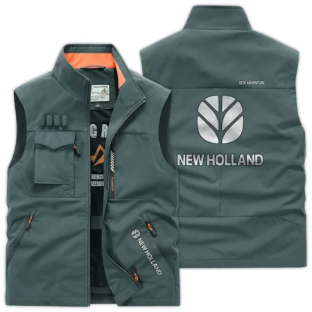 New Holland Unique Logo Collection For Farmer Tractor Lovers Outdoor Vest BLF8424A213