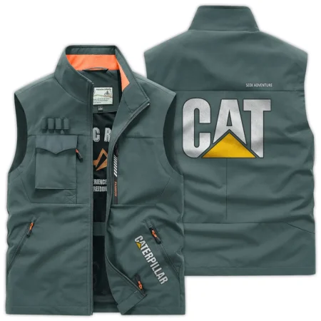 Caterpillar Unique Logo Collection For Farmer Tractor Lovers Outdoor Vest BLF8424A223