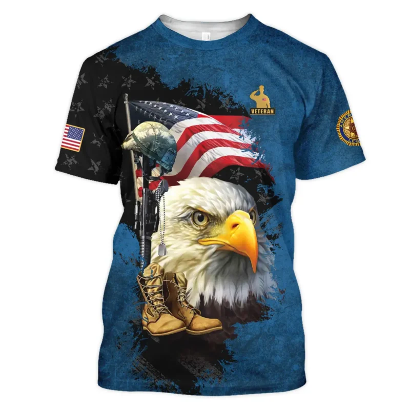 Eagle Helmet Boots American Legion United States Veteran All Over Prints BLVET24924E1TS - T Shirt