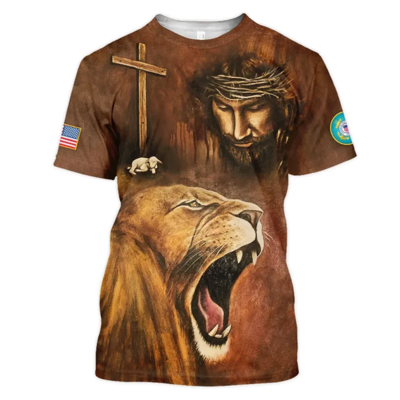 Child Of God Man Of Faith Warrior Of Christ America U.S. Coast Guard All Over Prints BLVTR17924A1CGTS - T Shirt