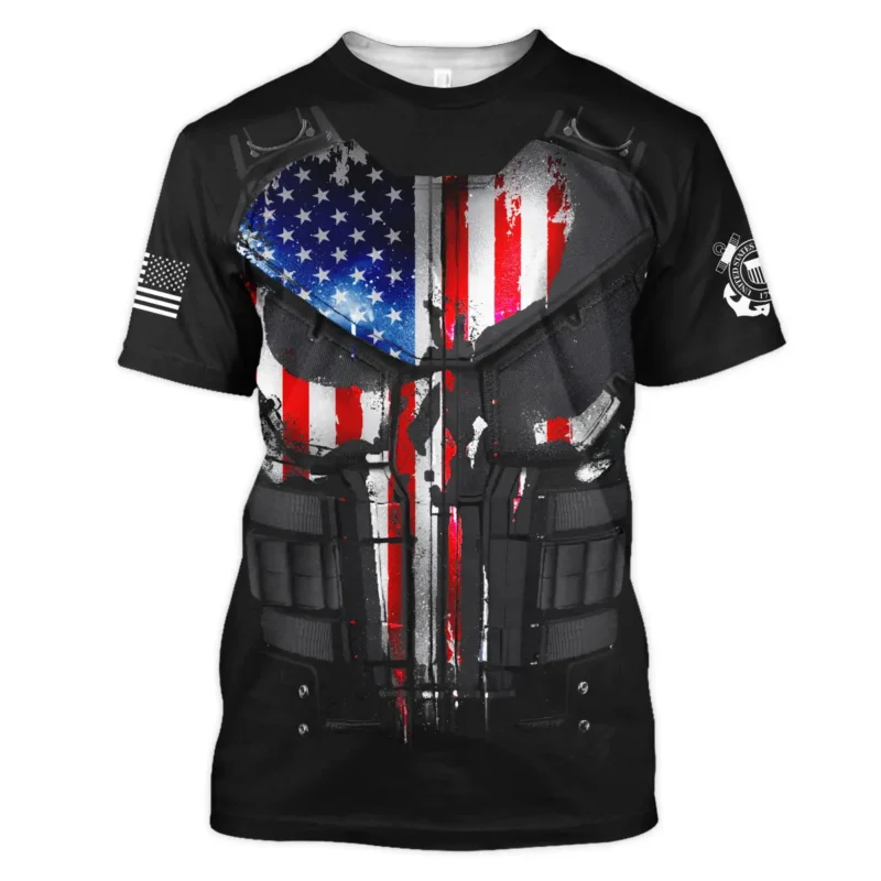 Punisher Skull U.S. Coast Guard All Over Prints BLVTR18924A1CGTS - T Shirt