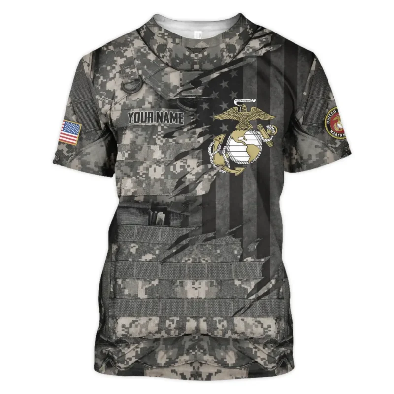 Uniform Camo Pattern U.S. Marine Corps All Over Prints BLVTR18924A2MCTS - T Shirt