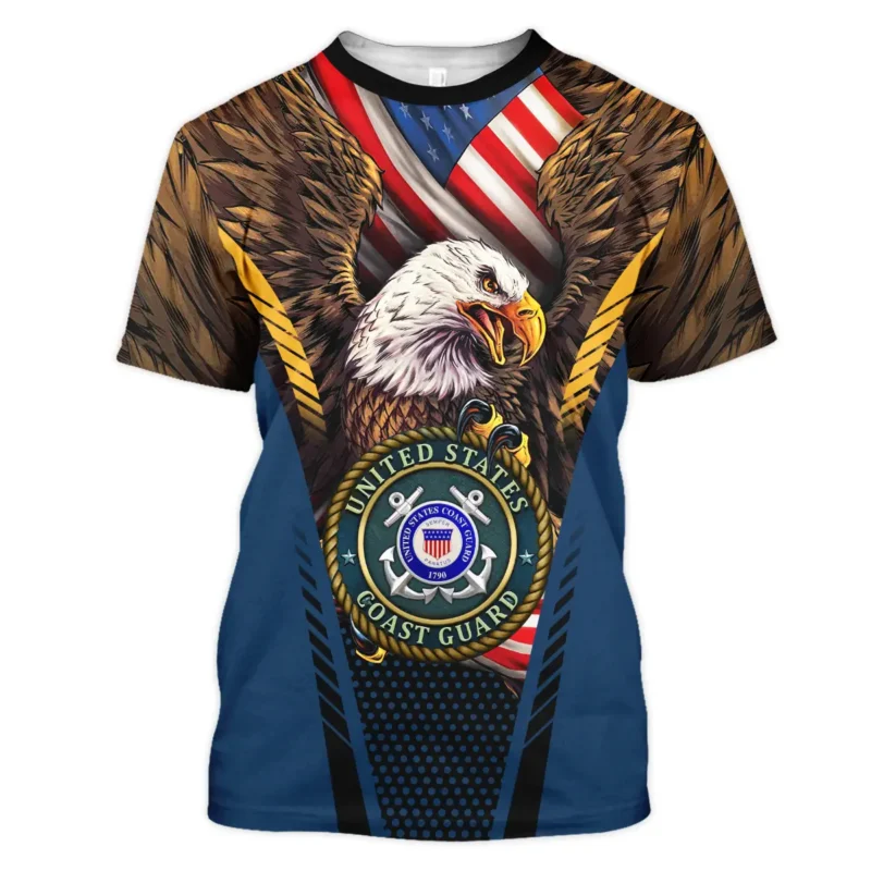 Eagle And Flag U.S. Coast Guard All Over Prints BLVTR20924A3CGTS - T Shirt