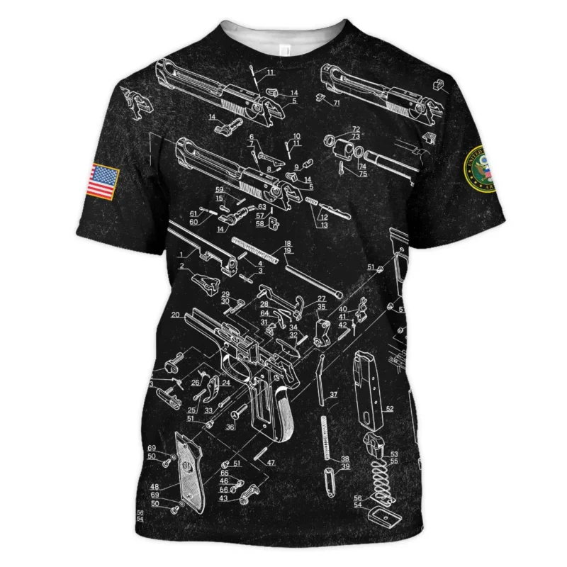 It's A Veteran Thing You Wouldn't Understand Bullet Dissection U.S. Army All Over Prints BLVTR21924A1AMTS - T Shirt