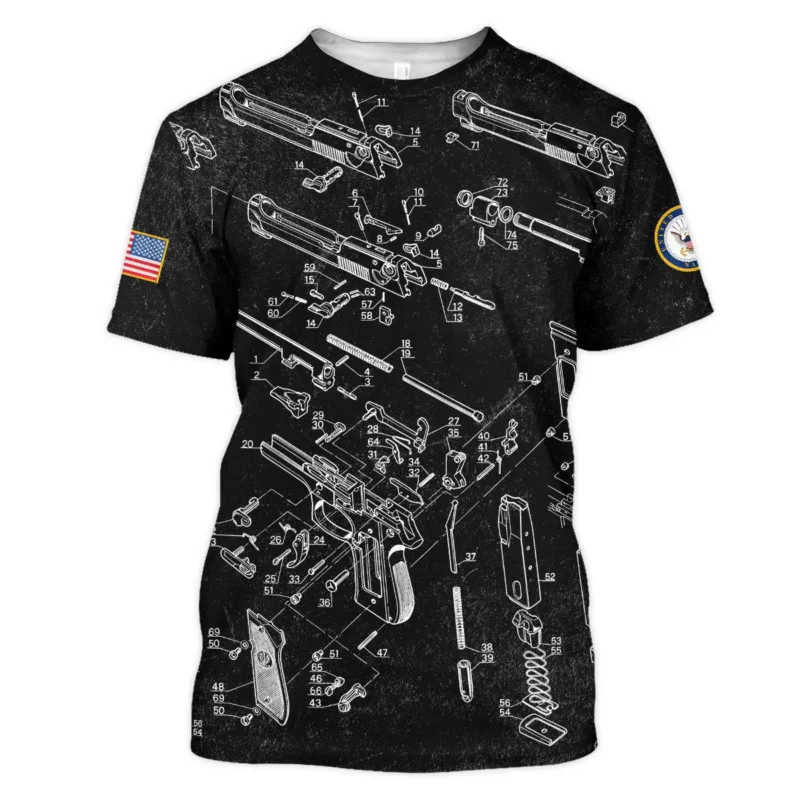 It's A Veteran Thing You Wouldn't Understand Bullet Dissection U.S. Navy All Over Prints BLVTR21924A1NVTS - T Shirt