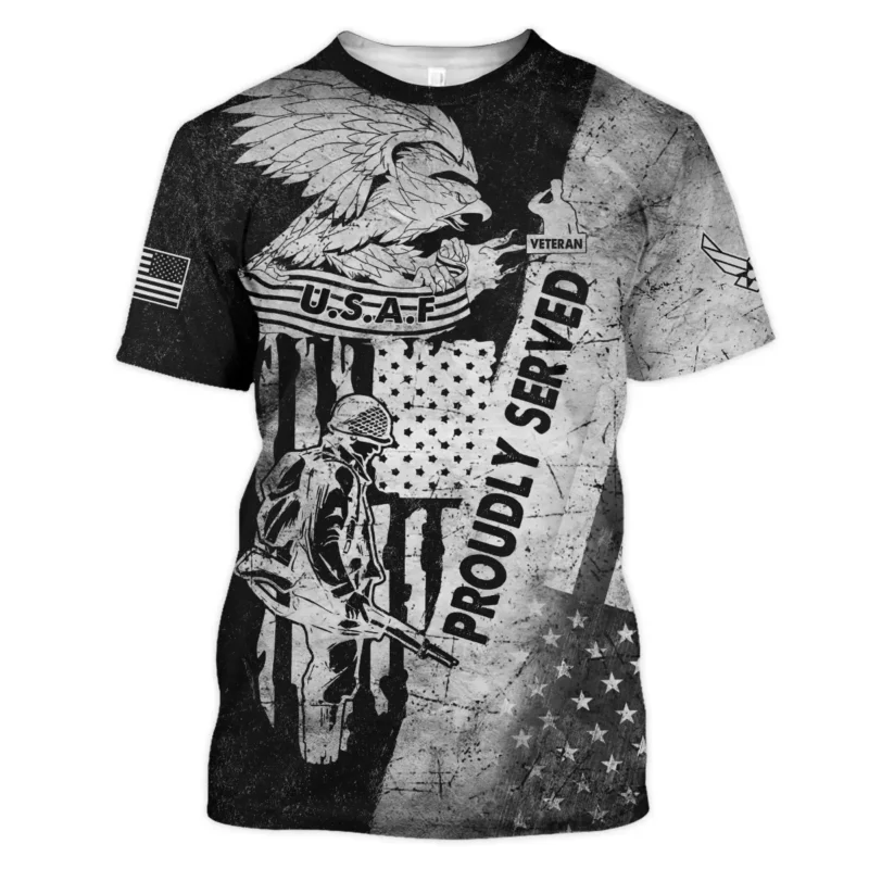 Proudly Served Eagle US Flag U.S. Air Force All Over Prints BLVTR21924A2AFTS - T Shirt