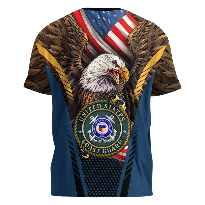 Eagle And Flag U.S. Coast Guard All Over Prints BLVTR20924A3CGTS - T Shirt