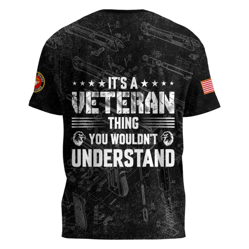 It's A Veteran Thing You Wouldn't Understand Bullet Dissection U.S. Marine Corps All Over Prints BLVTR21924A1MCTS - T Shirt