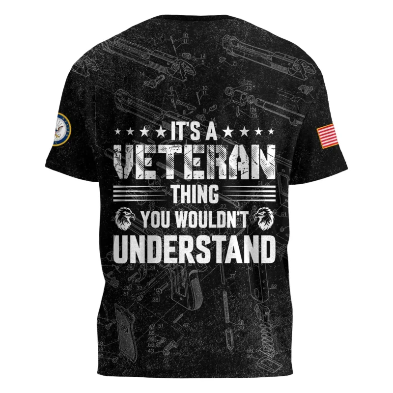 It's A Veteran Thing You Wouldn't Understand Bullet Dissection U.S. Navy All Over Prints BLVTR21924A1NVTS - T Shirt