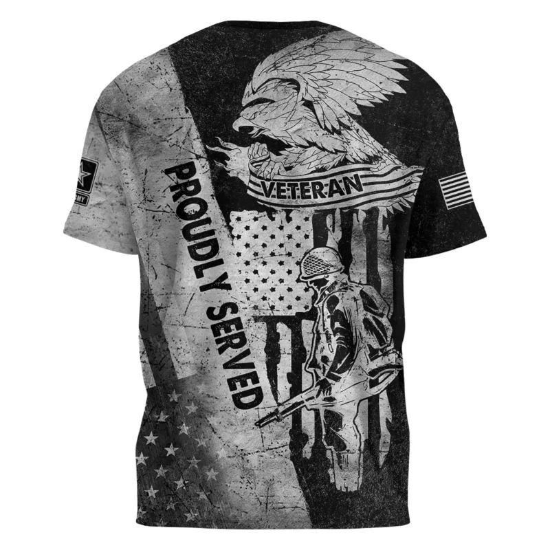 Proudly Served Eagle US Flag U.S. Army All Over Prints BLVTR21924A2AMTS - T Shirt